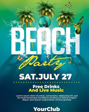 Beach Party Flyer Photoshop