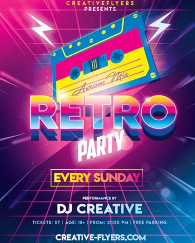 Retro 80s Party Flyer