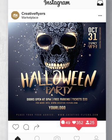 Black and Gold Halloween Flyer