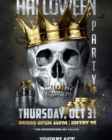 Halloween Flyer Black and Gold