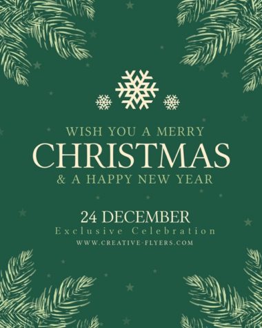 Green Christmas Invitation