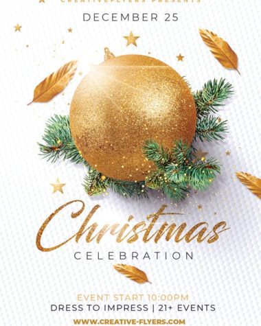 White and Golden Christmas Flyer