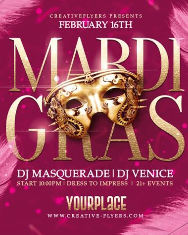 Mardi Gras Psd Flyer