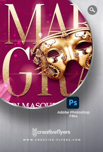 Mardi Gras Psd Flyer