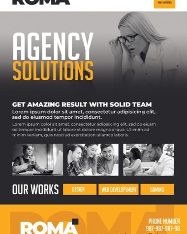 development agency flyer template