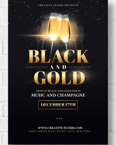 Black and gold Flyer template