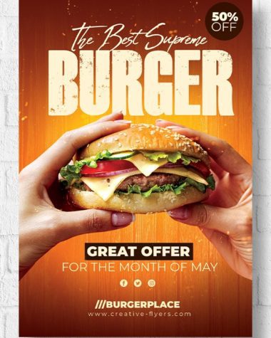 Burgers Food Promotion flyer