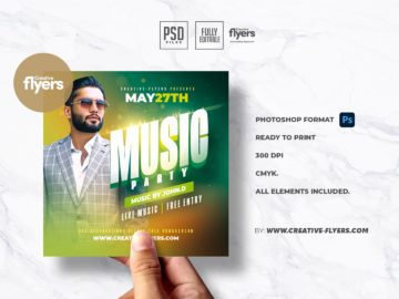 Music Party Flyer template