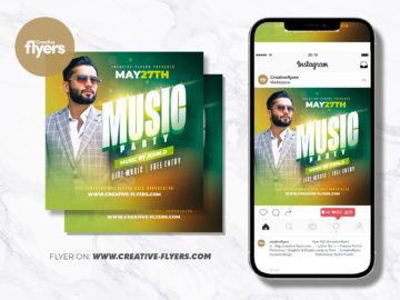 Music Party Flyer template