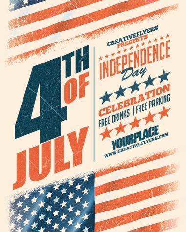 4th july Retro Flyer