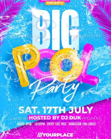 Best Pool Party Flyer template