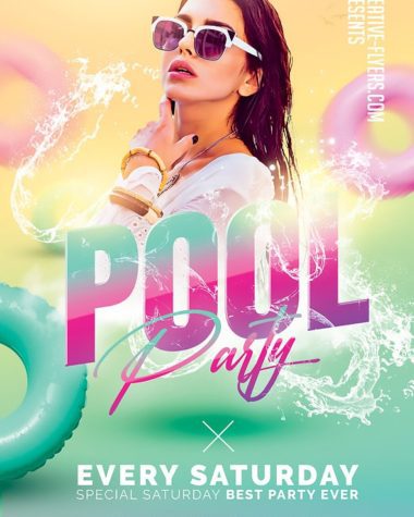 Pool Party Flyer template