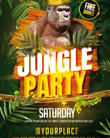 Jungle Party flyer