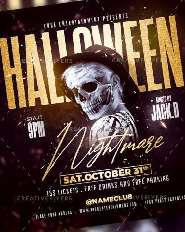 creative flyer for halloween party