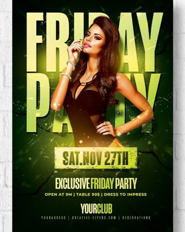 Friday Party Flyer Design