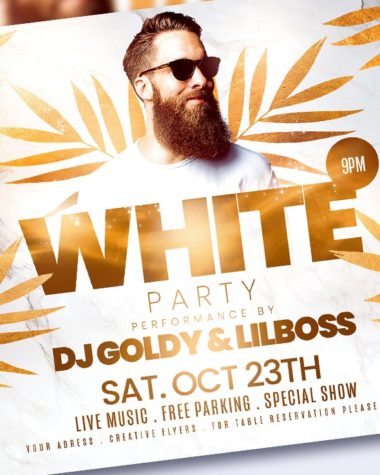 White Party Flyer Design