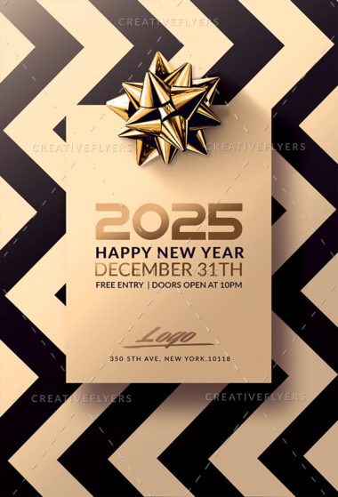 classy new year flyer psd