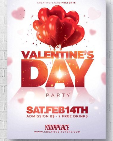 Valentine's day flyer design