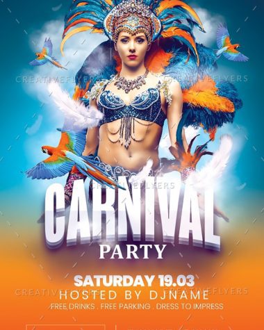 Carnival Party Flyer PSD