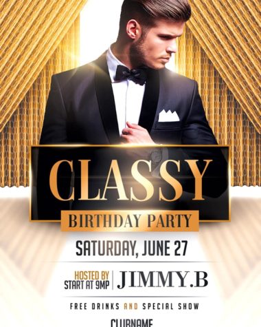 Classy Birthday Party Flyer