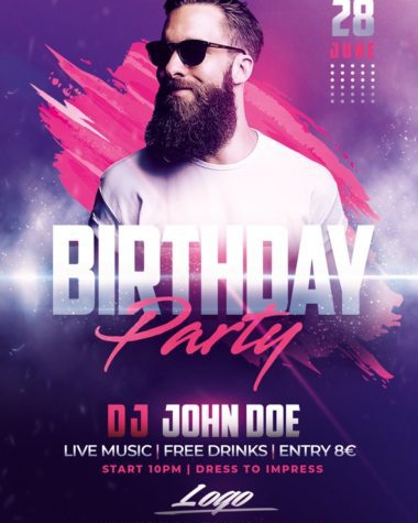 Club Birthday Flyer Template