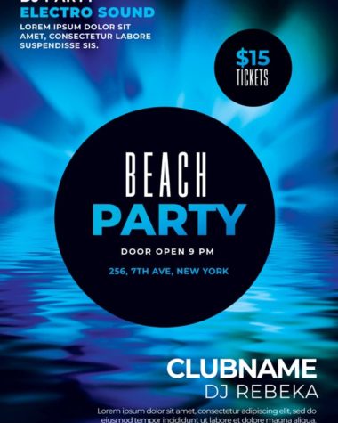 Free Beach Party Flyer Template