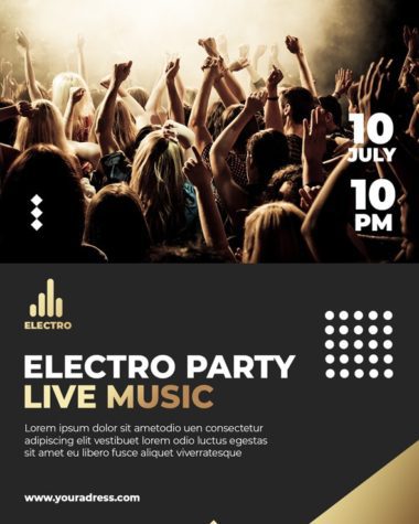 Free Music Party Flyer PSD