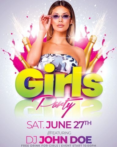 Girls Party Flyer Template