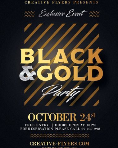 Black and Gold Party Flyer