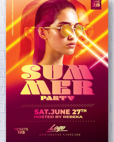 Summer Party Flyer PSD