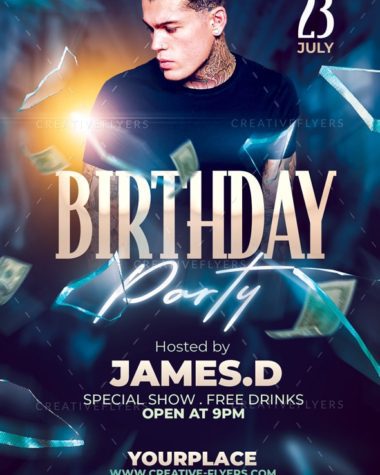 Birthday flyer PSD for Photoshop