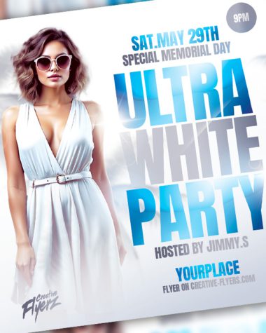 White Party Flyer Template