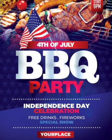 Bbq flyer template special independence day