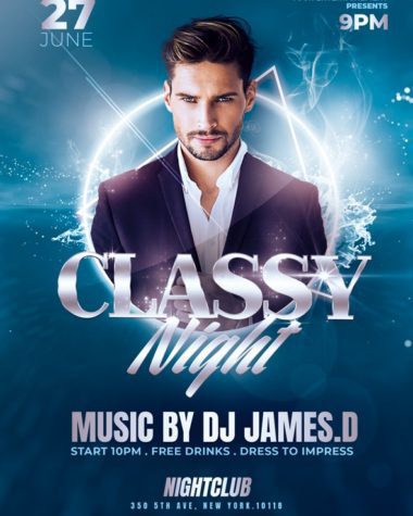 Classy Night Party Flyer to download