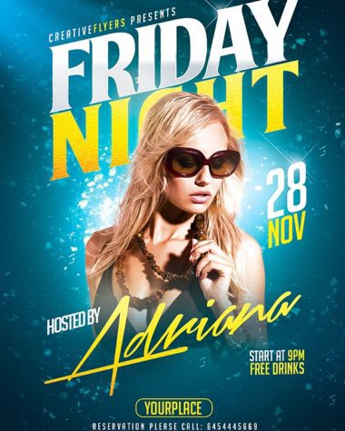 Party flyer template for Photoshop