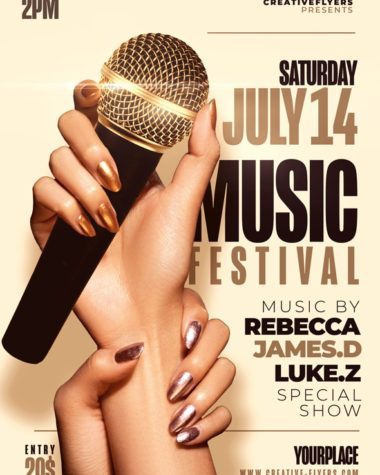 Poster to promote music festival