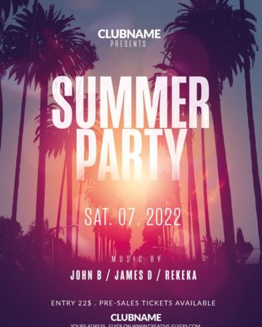 Poster to promote summer party