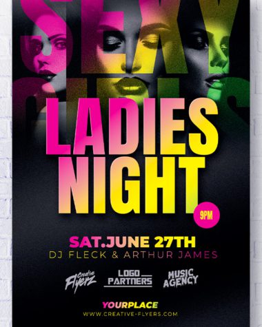 Ladies Night Flyer template