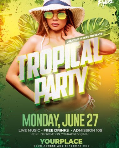 Tropical Party flyer template