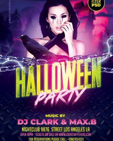 Halloween flyer PSD