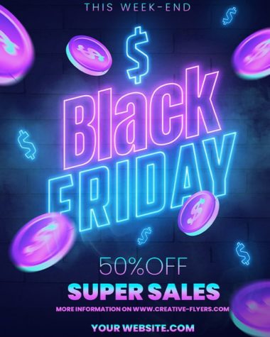 Black Friday Flyer with Neon