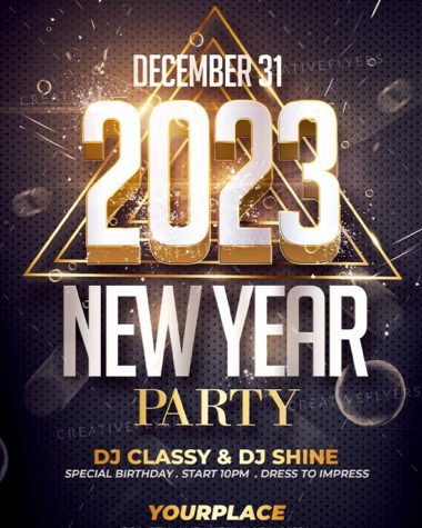 Luxurious New Year Party Flyer Design