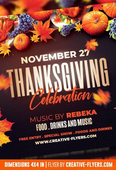 Thanksgiving Flyer PSD