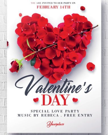 Valentine's Day Flyer PSD