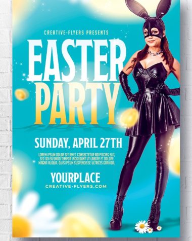 Easter Party Flyer PSD