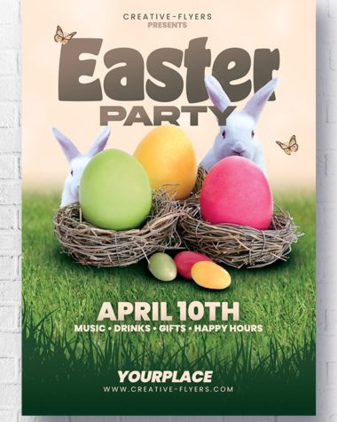 Easter Party Flyer Design