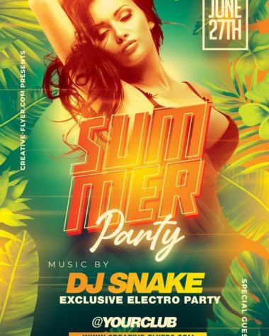 Flyer template for summer event