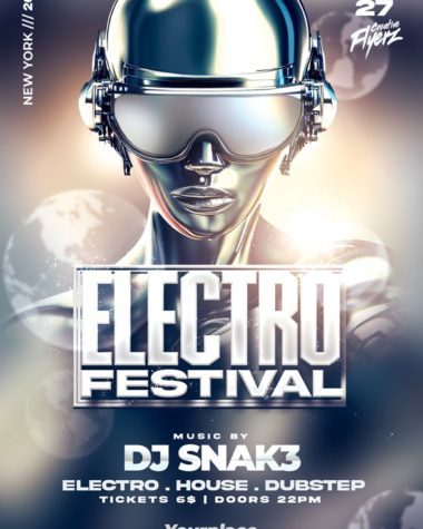 Futuristic Electro Flyer Template