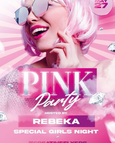 Pink Party Flyer Design