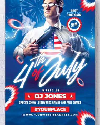 4th of July flyer template